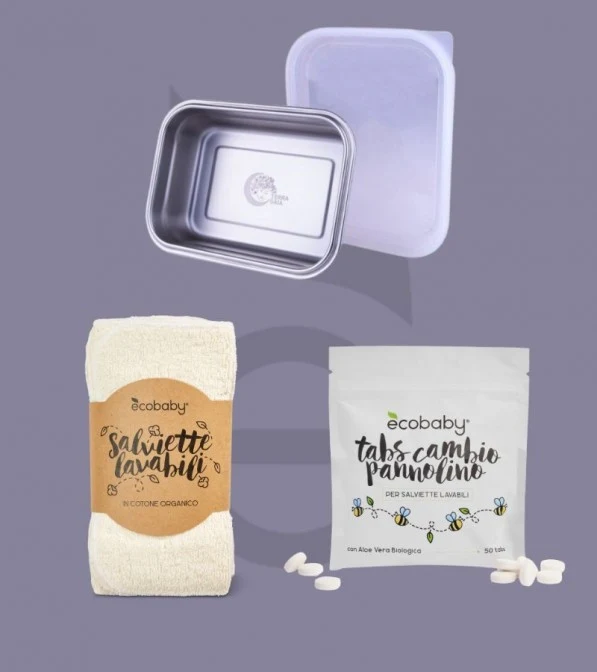 Kit detersione cambio pannolino senza risciacquo