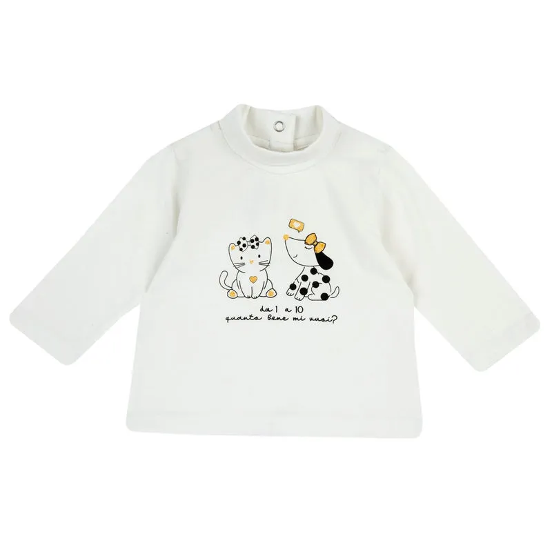 Maglietta Caldo Cotone Maniche Lunghe Cagnolini, Chicco