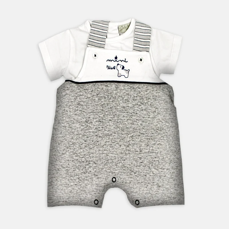 Pagliaccetto Salopette Neonato Grigio , Ele-Baby