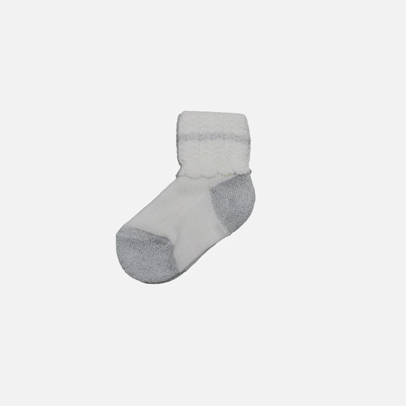 Calzini Neonata Bianco e Argento