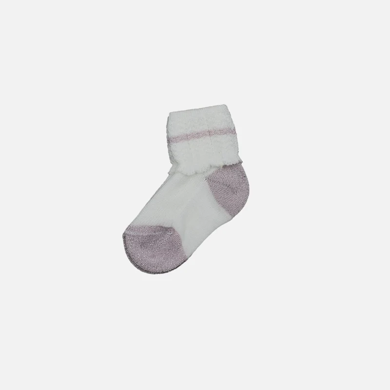 Calzini Neonata Bianco e Rosa