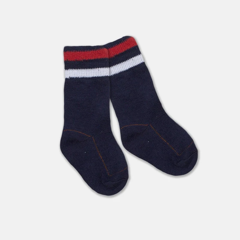 Calzini Neonato in Cotone Blu e Rosso