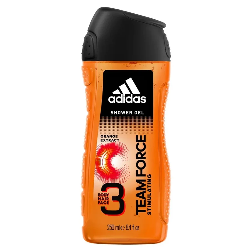 Adidas Team Force Stimulating Shower Gel Uomo 3 In 1 Per Corpo Capelli E Viso 250ml