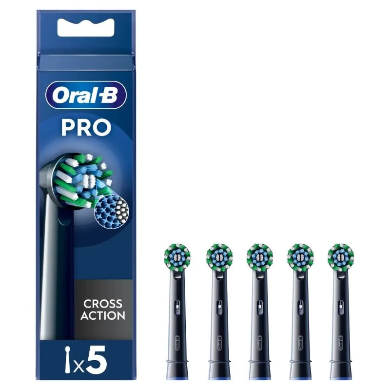 Oral-B Testine Di Ricambio Pro Cross Action Black 5 Pezzi