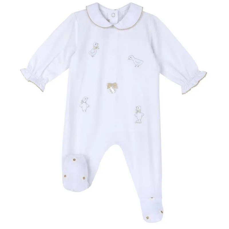 Tutina di Jersey con Ricami e Colletto, Chicco