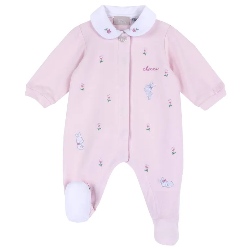 Tutina di Jersey con Ricami e Colletto, Chicco