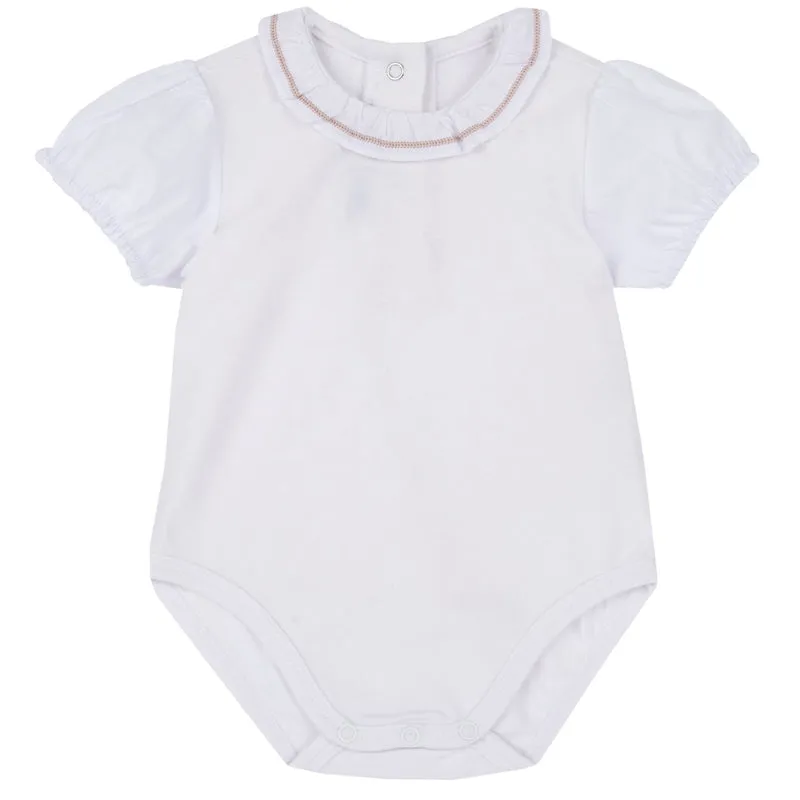 Body Esternabile di Jersey Mezza Manica Rosa Antico, Chicco