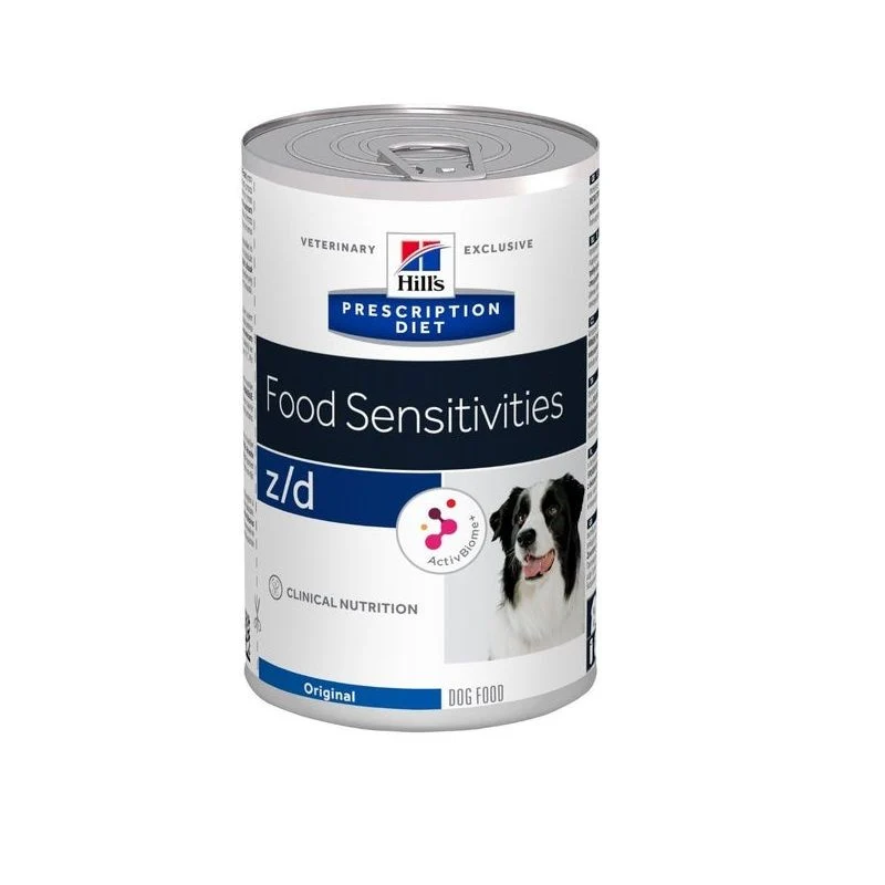 Hill's Prescription Diet Z/D Food Sensitivity Cane Lattina 370g