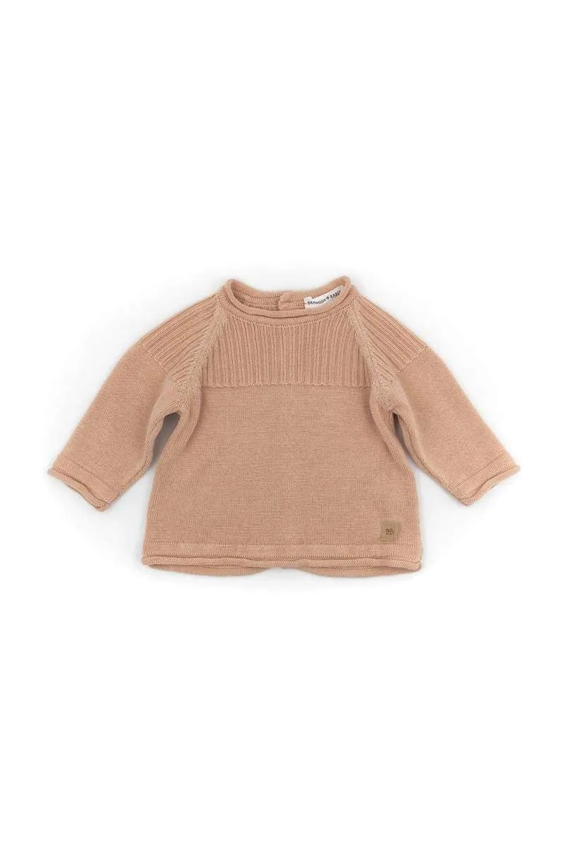 Maglia Apertura Dietro a Costine Knitted Bamboom