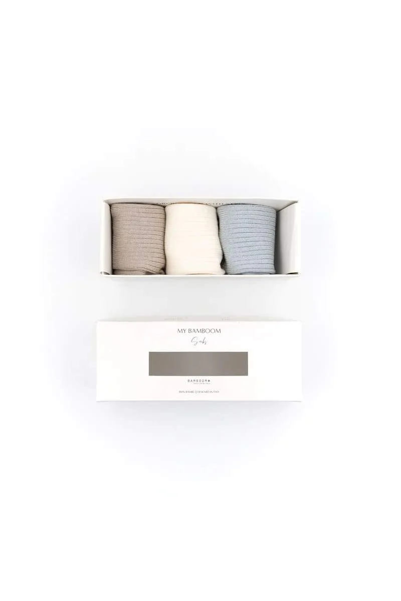 Gift Box Calze Bimbo A Coste 3 Pezzi Bamboom