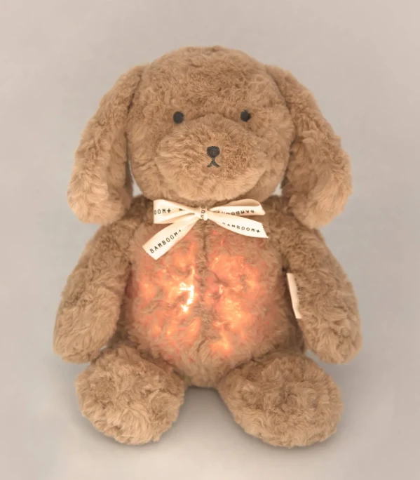 Cagnolino peluche calmante luci e rumori bianchi