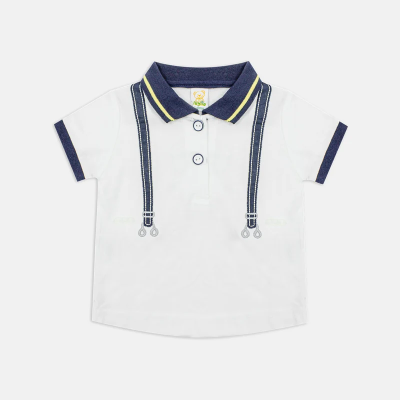 Polo con Ricami Piccolo Giocatore, Luglio