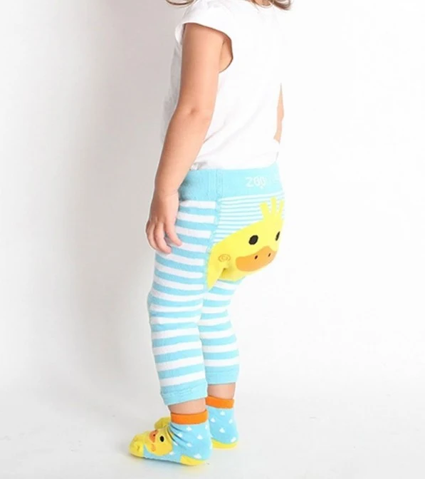 Leggings Zoocchini con calzini antiscivolo abbinati - 6/12 mesi