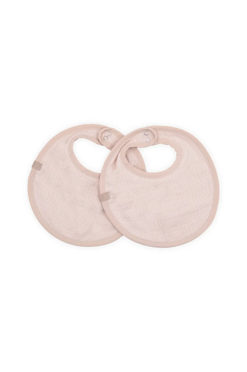 Set bavaglino Waffle 2 pezzi - Vintage Pink