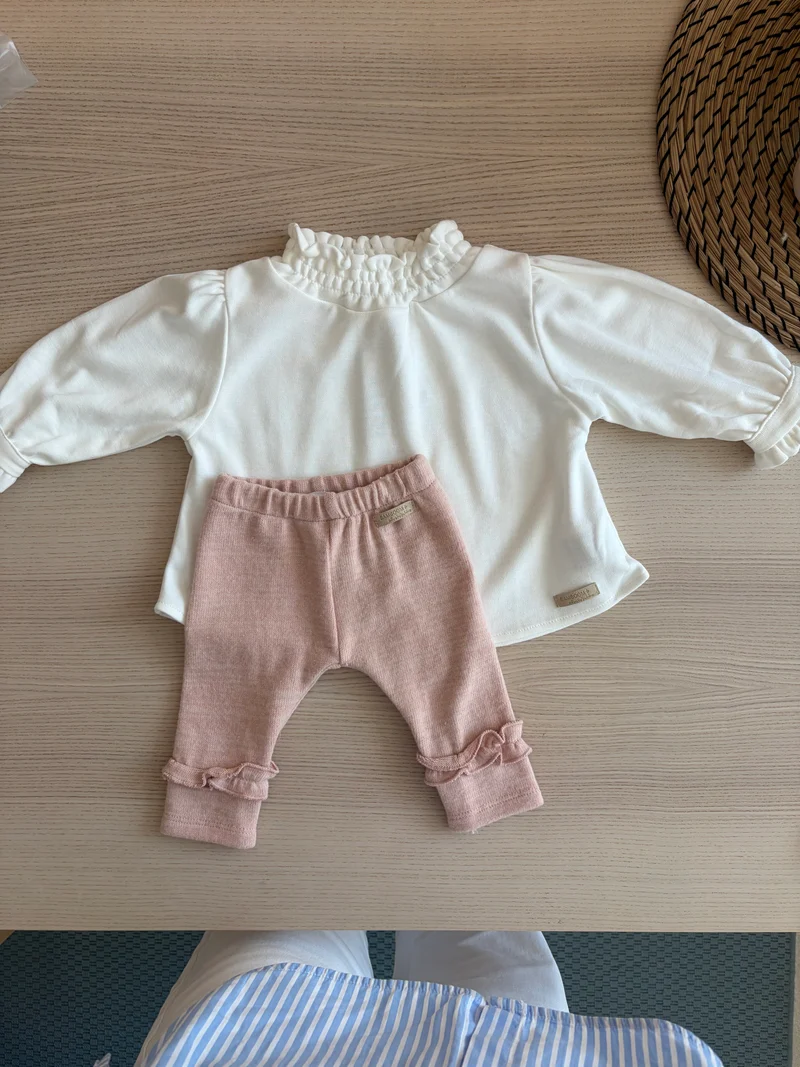 Completino 2 pezzi - Blusa + Leggings - tg. 3 mesi