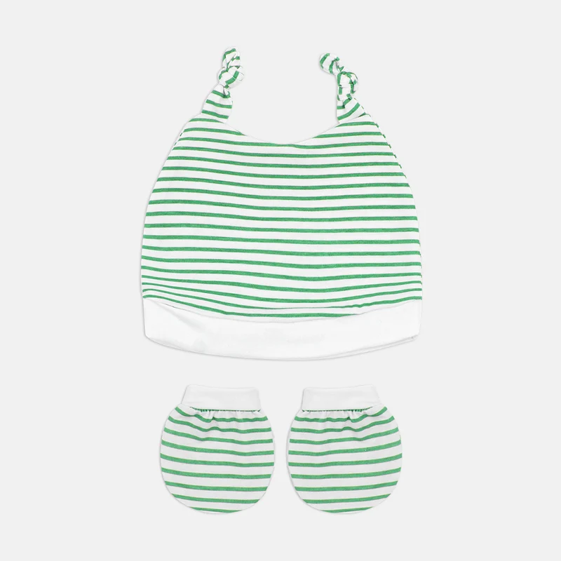 Cappellino + Muffole a Strisce Verde , Luglio