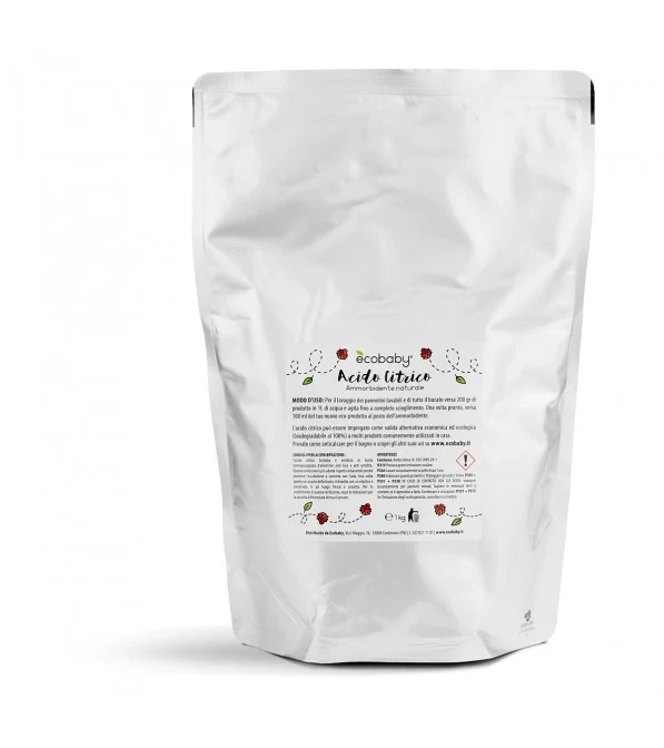 Acido Citrico 1kg - Prodotto Ecologico Naturale per Bucato e Casa