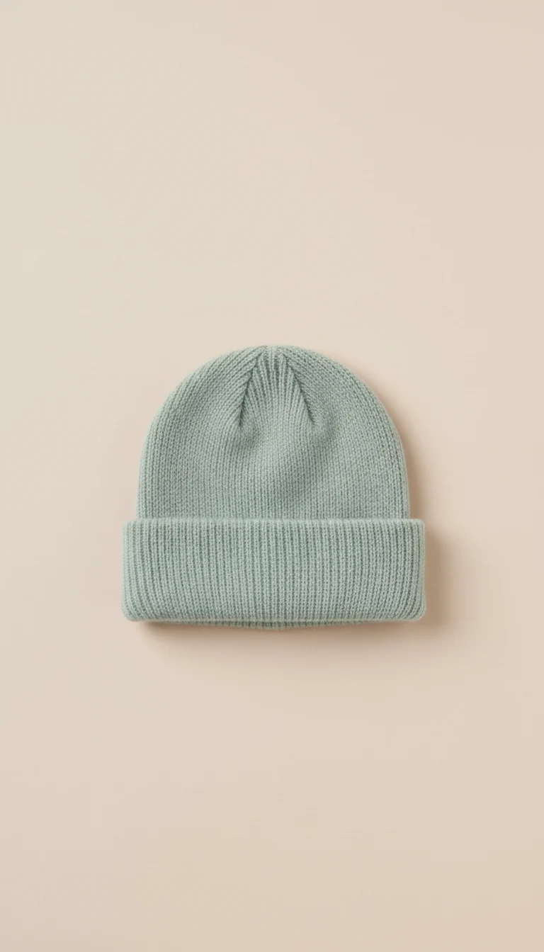 Cappellino minimal in maglia Sage Mist