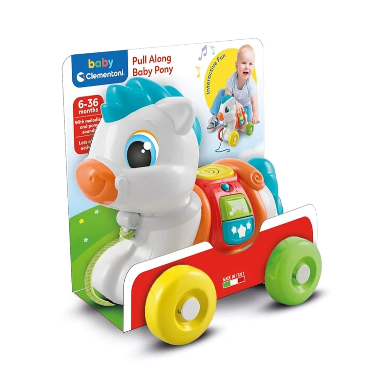 CLEMENTONI PULL ALONG BABY PONY 17776