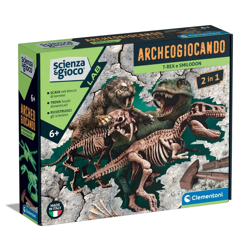 Archeogiocando 19324 - Dig Kit T-Rex 2in1