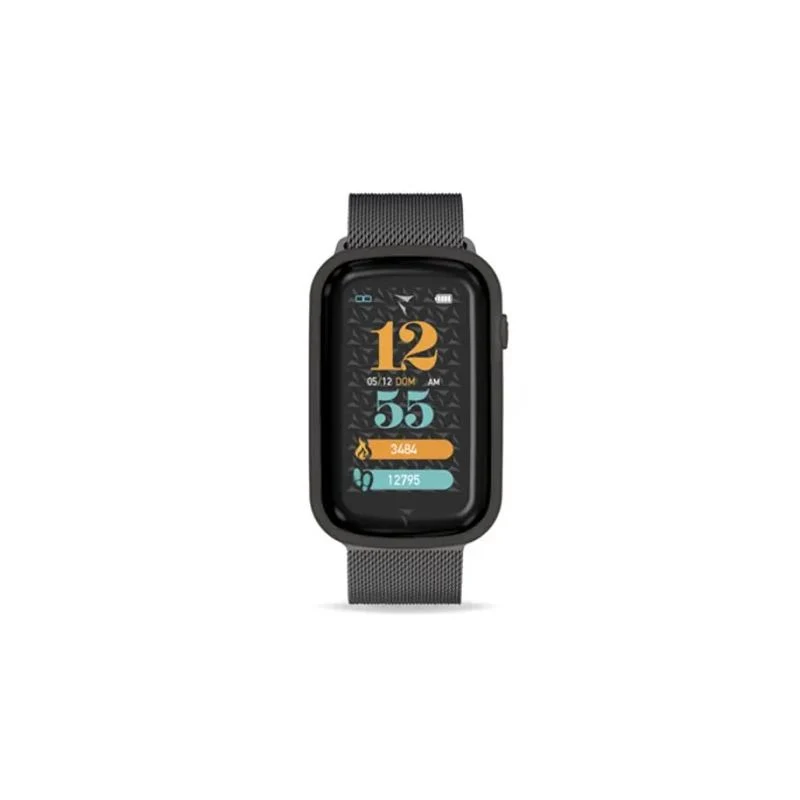 Techmade Smartwatch Steps Cinturino In Acciaio Maglia Milano Black
