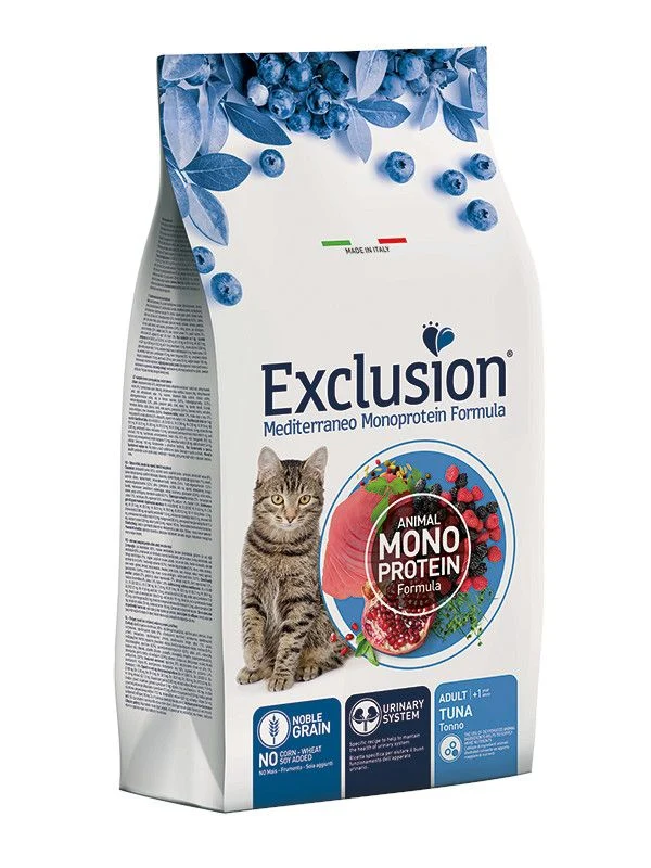 Exclusion Mediterraneo Monoprotein Noble Grain Crocchette Tonno Gatti Adulti Sacco 300g