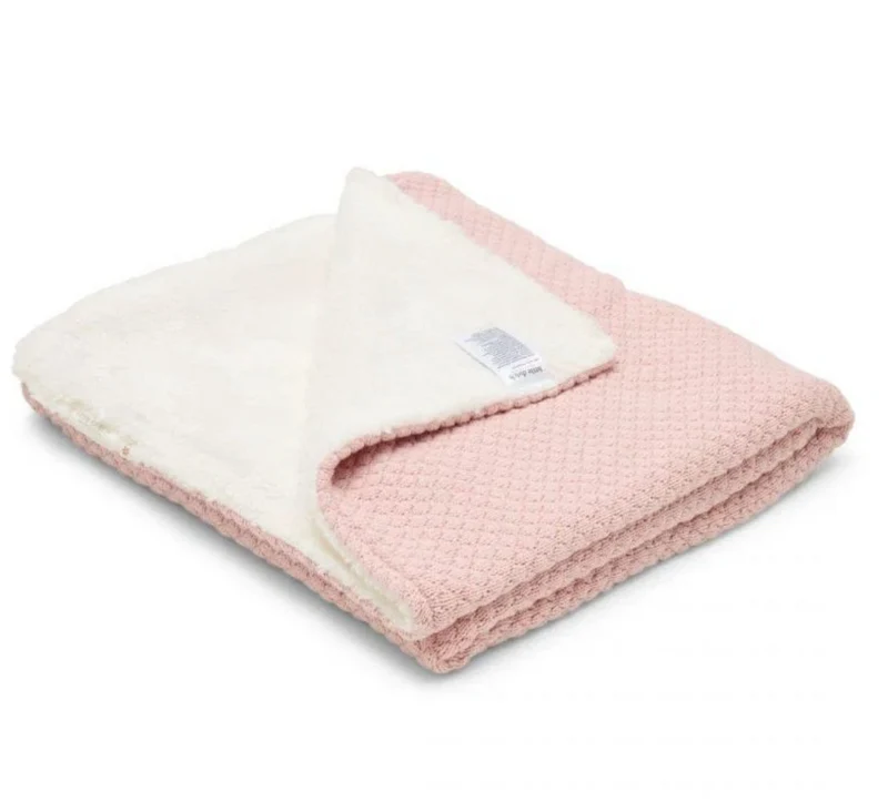 Copertina Soft Knitted rose - Culla 70x100cm