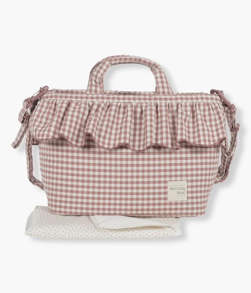 Borsa fasciatoio per passeggino Pralinè - Vichy moka