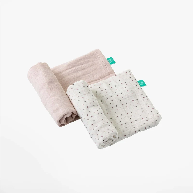 Set lavette in mussola di cotone 30x30cm