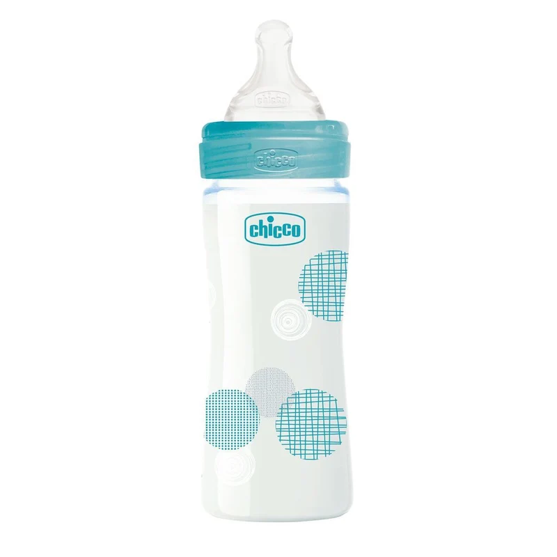 Biberon Benessere 240ml Flusso Lento in Vetro, Chicco