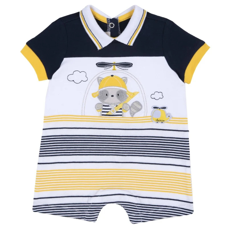 Pagliaccetto In Cotone Blu Giallo E bianco, Chicco