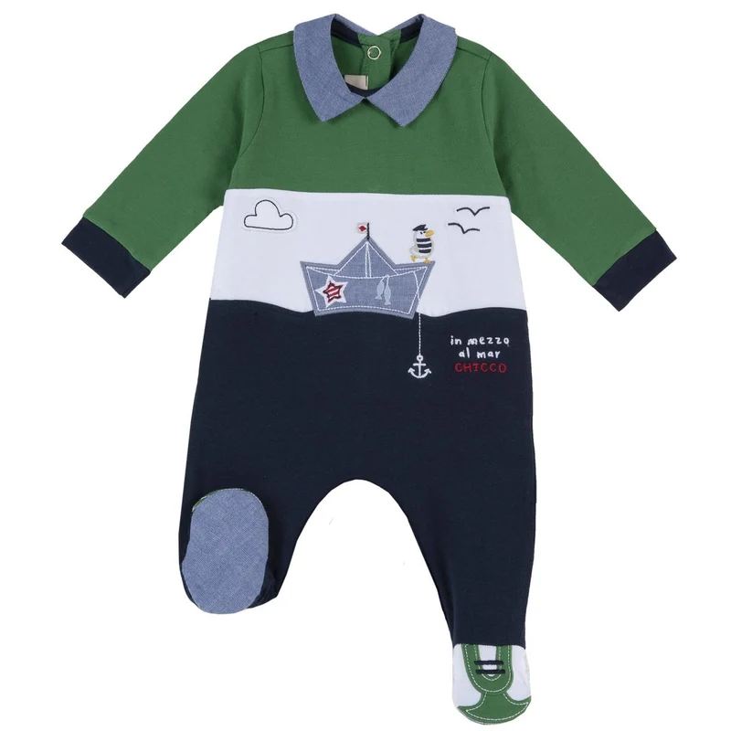 Tutina di jersey con barchetta