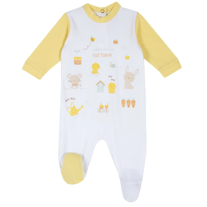 Tutina di cotone biologico con dolci stampe