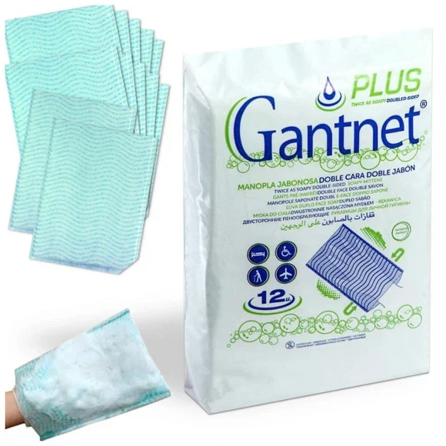 Gantnet Manopola Saponata con Detergente 12 Pezzi