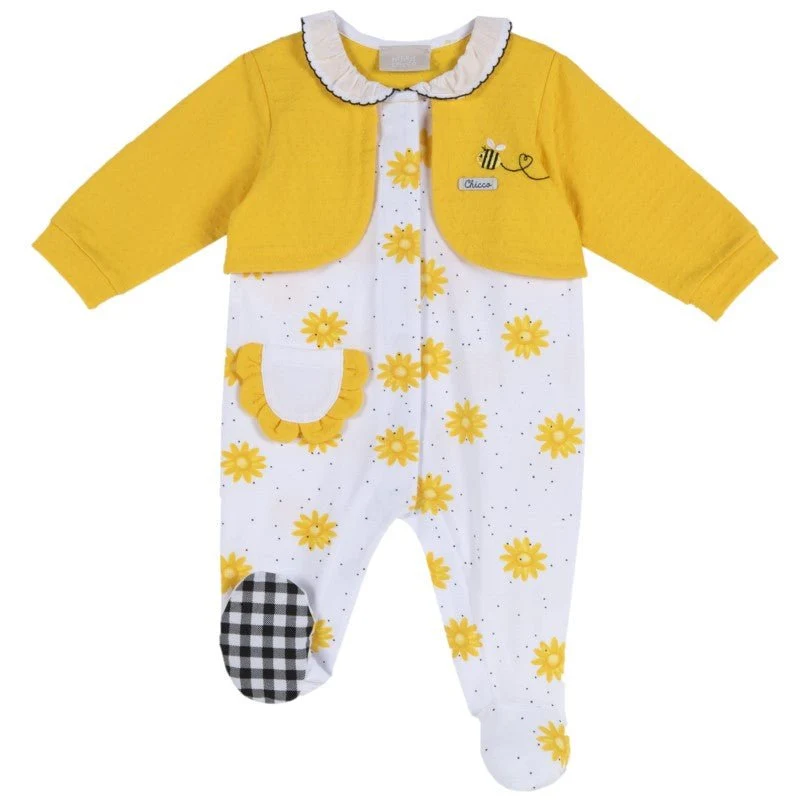 Tutina di jersey con ape e fiori, Chicco