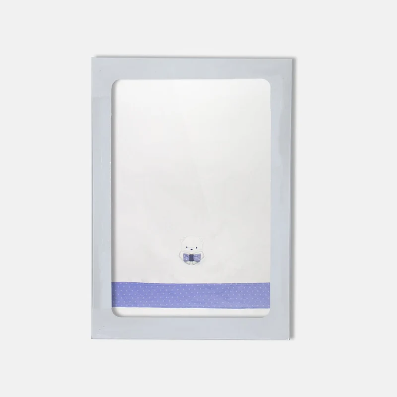 Copertina Neonato in Cotone Bianco Orsetto
