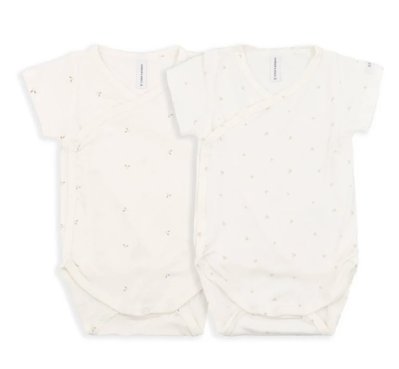 Confezione body maniche corte - Mini hearts - tg. 1 mese