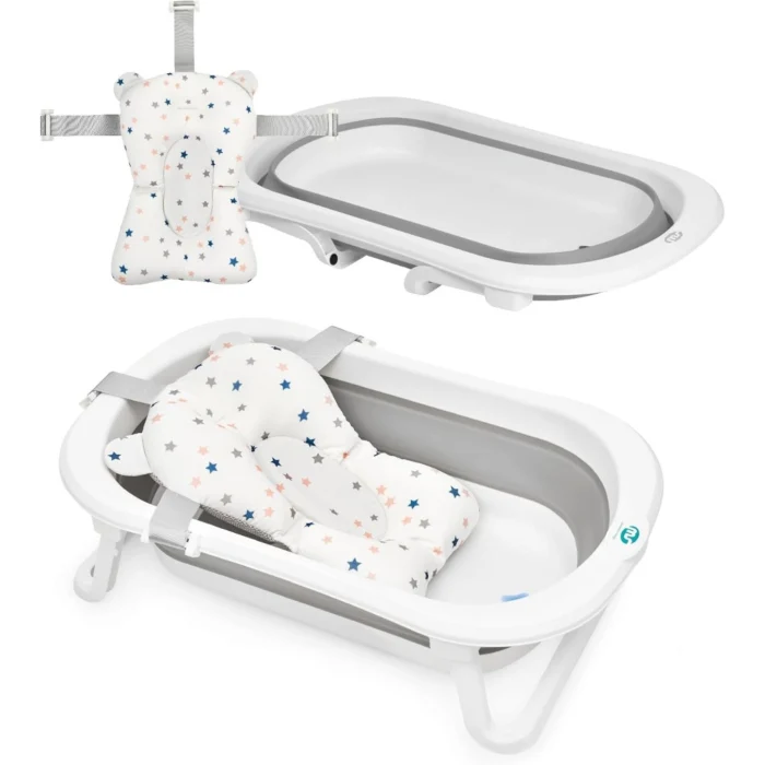 Vaschetta pieghevole per bagnetto - con riduttore ergonomico e termometro acqua