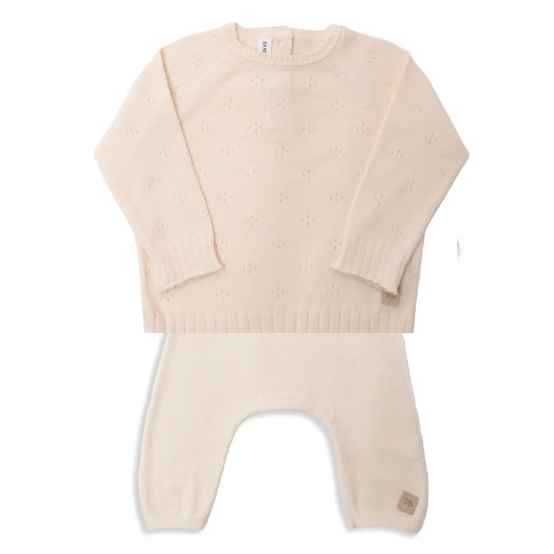 Completino in maglio Water pink - tg. 6 mesi