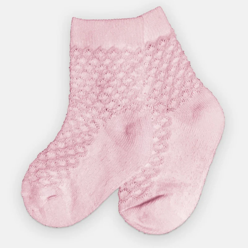 Calzini Neonato Rosa In Cotone, Luglio