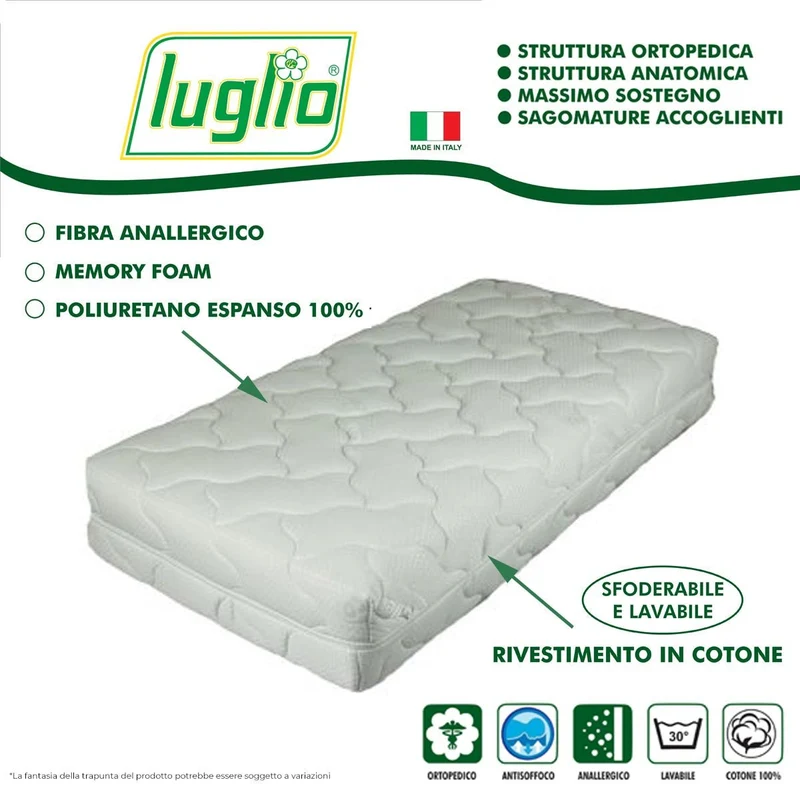 Materasso culla sfoderabile Luglio
