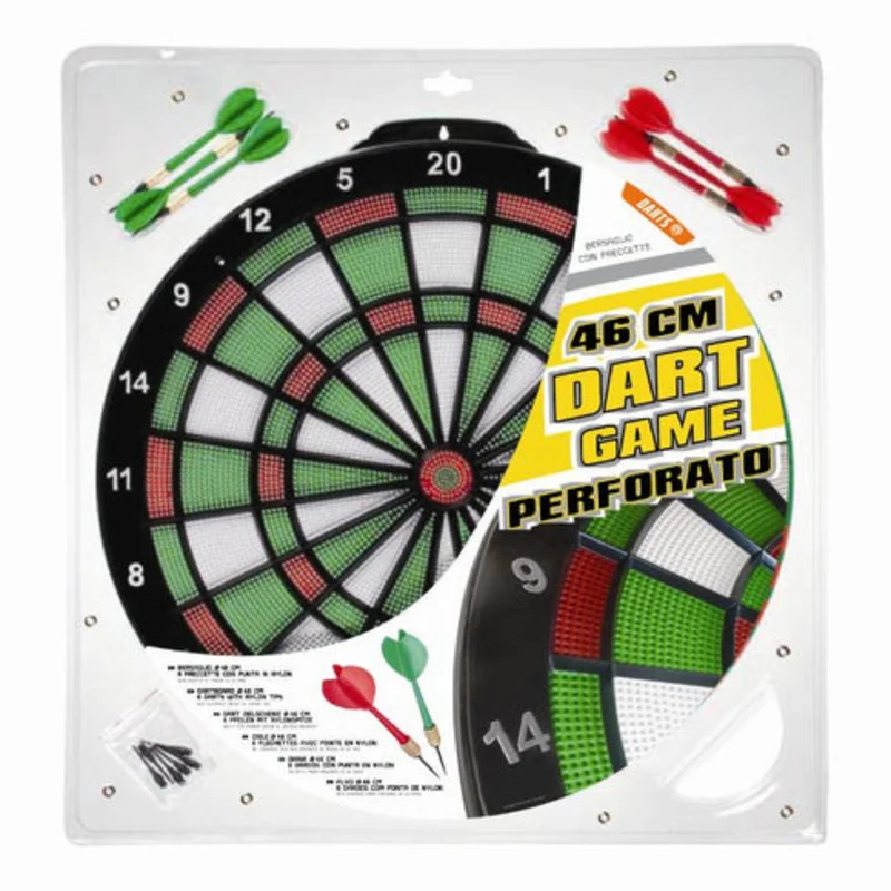 BERSAGLIO PERFORATO diam. cm 46, con 6 freccette bivalva
