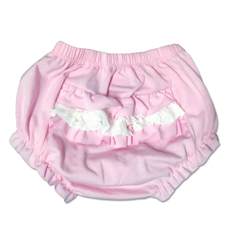 Culotte Neonata In Cotone Rosa Con Rouche Luglio