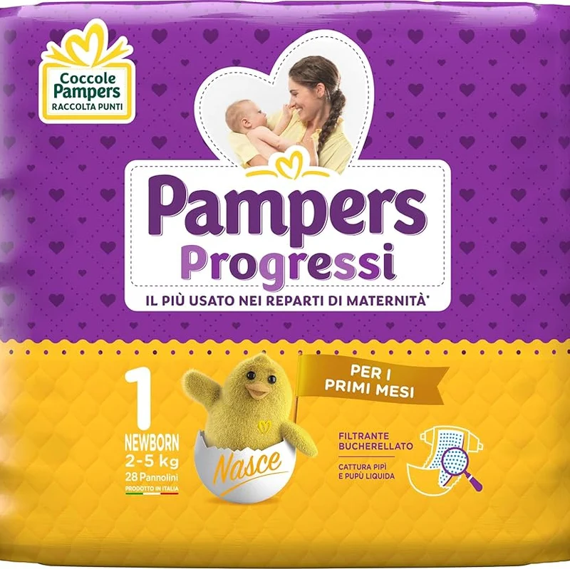 PAMPERS PROGRESSI NEWBORN 2/5 KG TG 1 (LISTA N EDOARDO T)