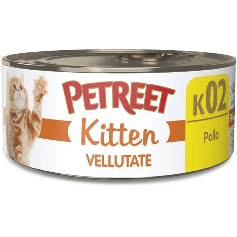 Petreet Vellutate Pollo Cibo Umido Gattino Barattolo 60g
