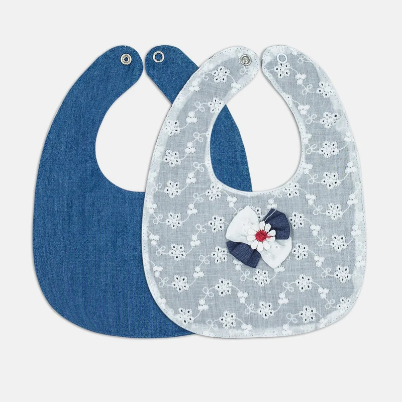Bavetta Double Face Denim E Merletto, Luglio