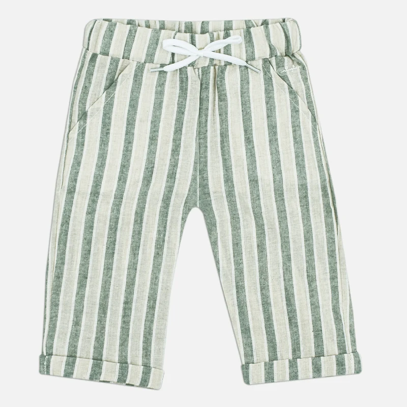 Pantalone In Cotone Fantasia A Strisce, Luglio