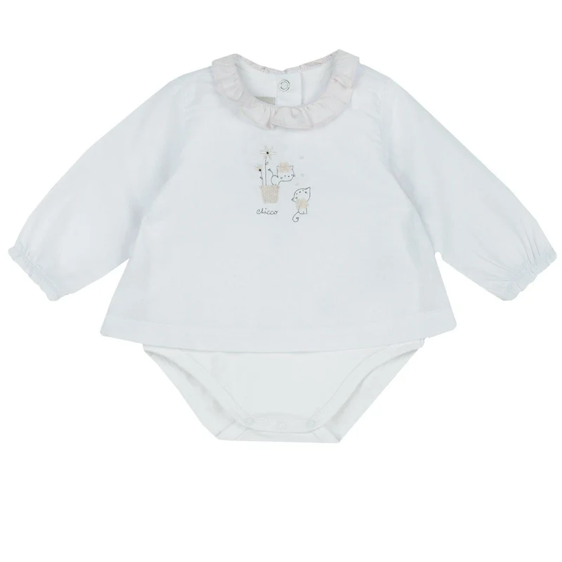 Body Con Maniche Lunghe In Cotone, Chicco