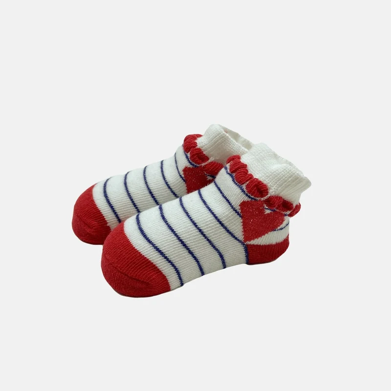 Calzini in Cotone Fantasia Righe Pois