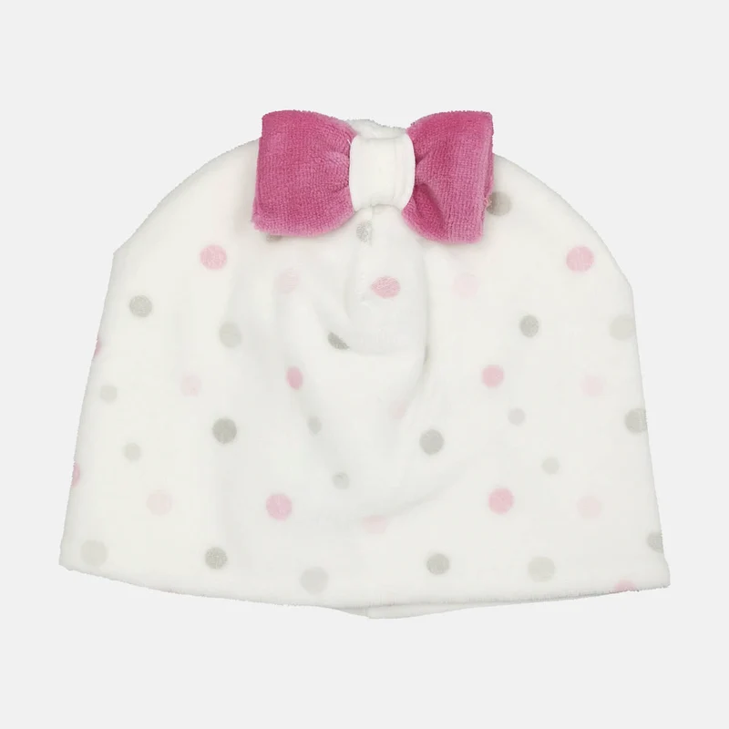 Cappello a pois con fiocco applicato Ele-Baby
